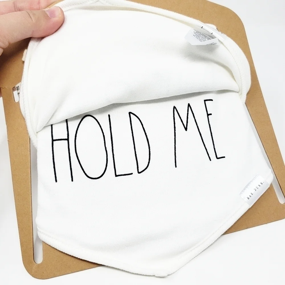 RAE DUNN Hello World bib set bandana style